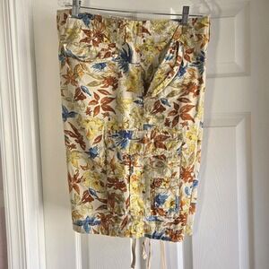 Canterbury Of New Zealand Mens Size 40 Baggy Wide Leg Cargo‎ Shorts Floral Rugby
